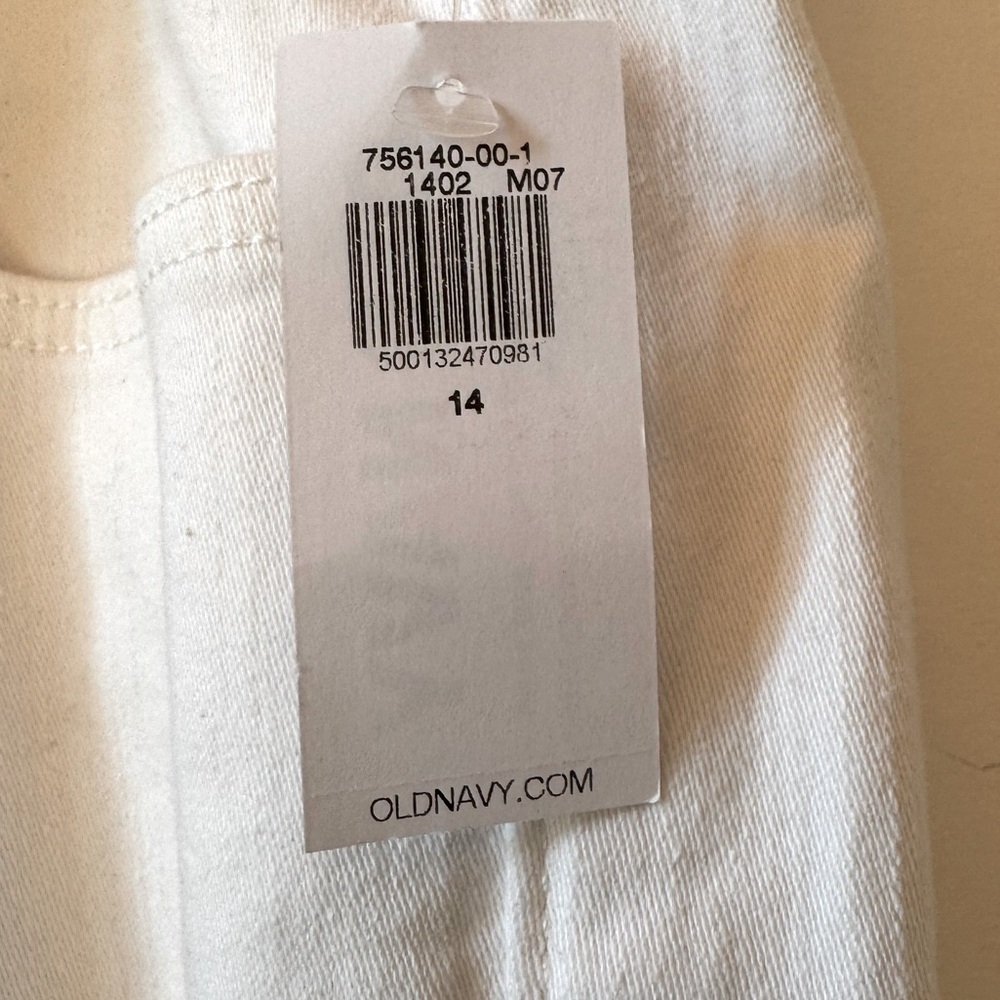 NWT OLD NAVY The Sweetheart Capri Jeans Women’s Size 14 White - Picture 2 of 7